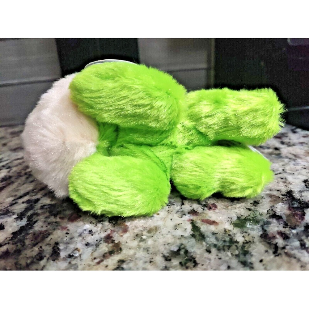 Aurora Frog Plush Dreamy Green Glassy‎ Eyes Cuddly Soft Beanie Rear  7 " - Picture 7 of 7